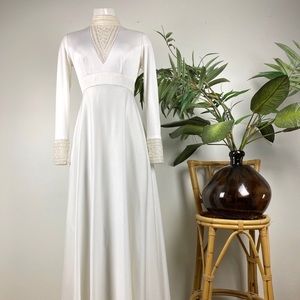 Vintage Boho Wedding Gown 70s